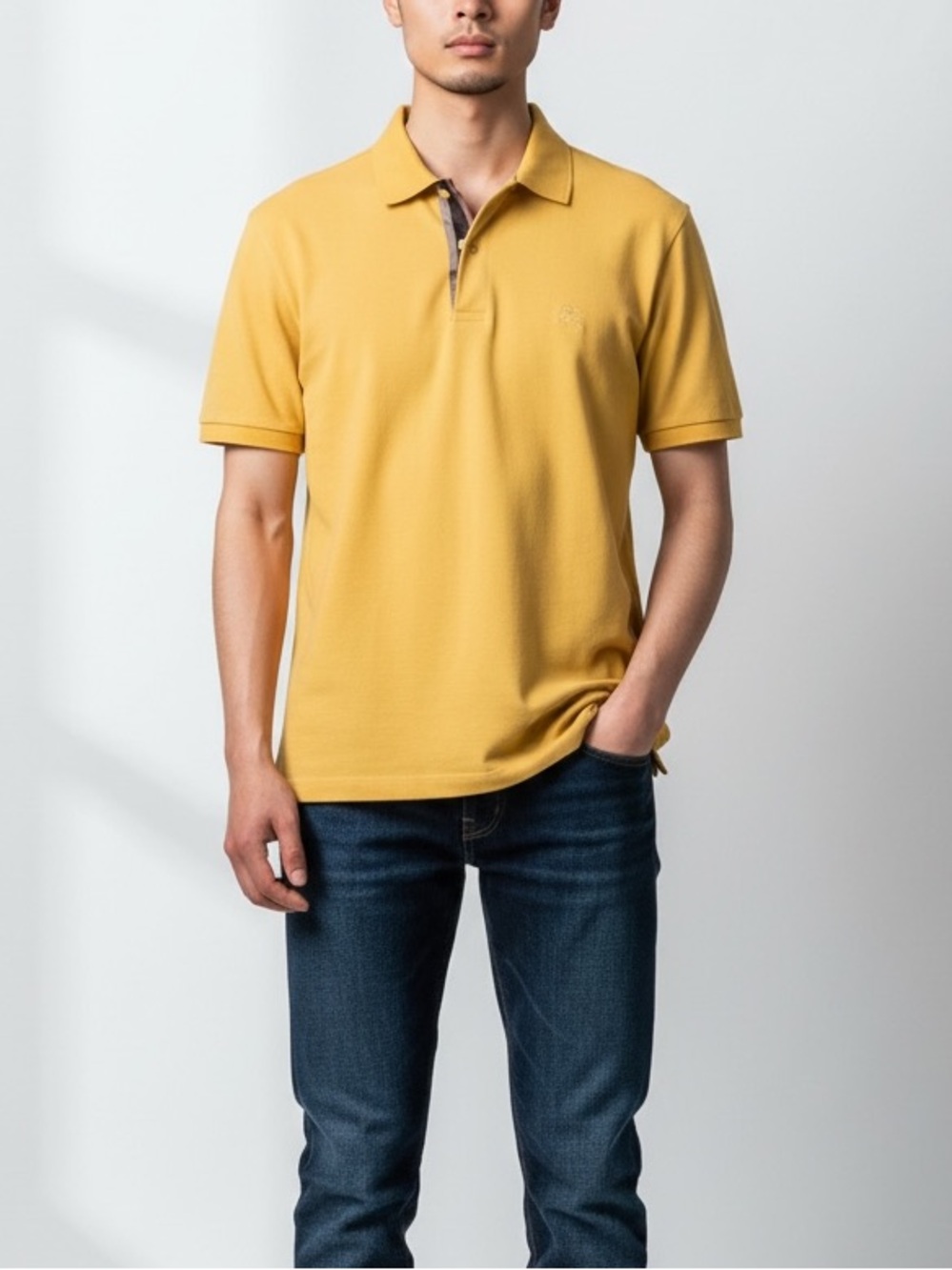 Burberry Yellow Polo Shirt Size S
